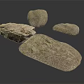 Natural Rock Specimens With Various Shapes Textures And Sizes On White Background