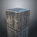 Modern Metal Cube Household Decor Item With Intricate Geometric Textures And Patterns 3d model
