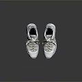 White Casual Sneakers With Laces And Yellow Soles For Daily Wear