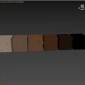 Wooden Panel Components With Different Natural Wood Grain And Color Options