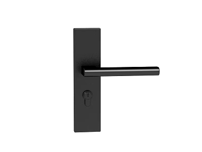 Sleek Black Modern Door Handle With Contemporary Design For Interior Home Use 3d model
