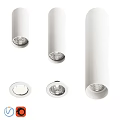 Modern Recessed Downlights and Spotlights with White Housing for Interior Lighting