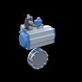 Industrial Pneumatic Valve Equipment With Pneumatic Actuator Flange Connection And Stainless Steel Body