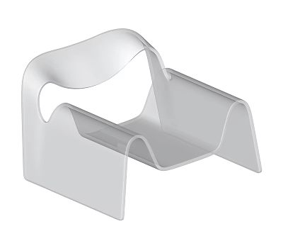 Modern Leisure Chair Acrylic Single Chair Transparent Leisure Chair 3d model