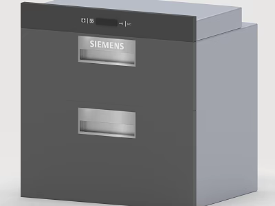 Siemens Built in Daily Electrical Kitchen Appliance with Drawer Design Grey Color and Digital Time 3d model