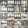 Modern window landscape window 3d model