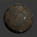 Rusty Iron Ball With Textured Rusted Surface And Vintage Appearance On White Background