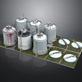 Industrial Storage Tanks Setup With Circular Platforms And Metal Structures