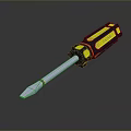 Professional Hardware Screwdriver with Yellow Black Handle and Metal Blade Design