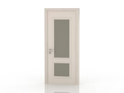 Jianou solid wood door interior door 3d model