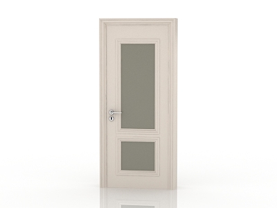 Jianou solid wood door interior door 3d model