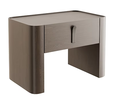 Modern Entryway Side Cabinet With Wooden Finish Neutral Tone Single Drawer And Clean Lines 3d model