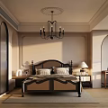 Elegant Luxury Bedroom Interior Design With Bed Frame Nightstands And Chandelier Decor