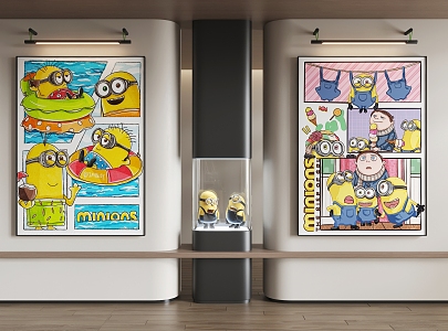 Cartoon Hanging Painting Cartoon Hanging Painting Children's Painting 3d model