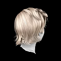 Game and Movie Character White Head Model With Blonde Short Hair Against Black Background