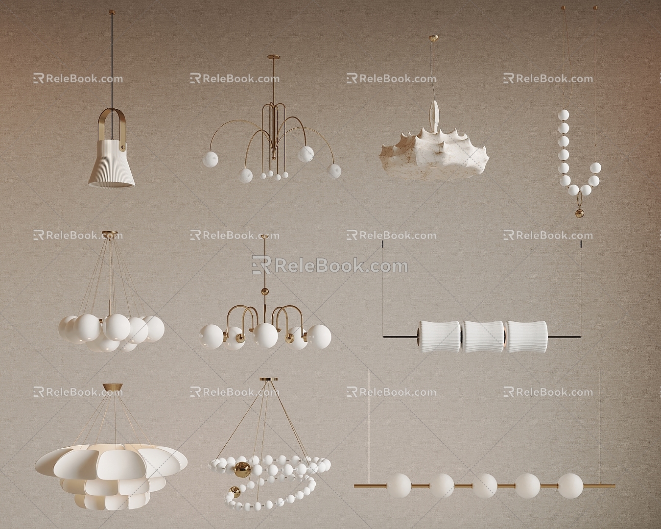 French Cream Chandelier Living Room Chandelier Dining Room Chandelier Bar Chandelier Study Chandelier 3d model