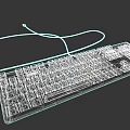 Black Wired Computer Keyboard For Desktop PC With Standard Key Layout And Sturdy Design