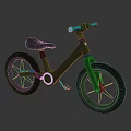 Stylish Dark Gray Kids Bicycle With Blue Handlebars And Accent Details