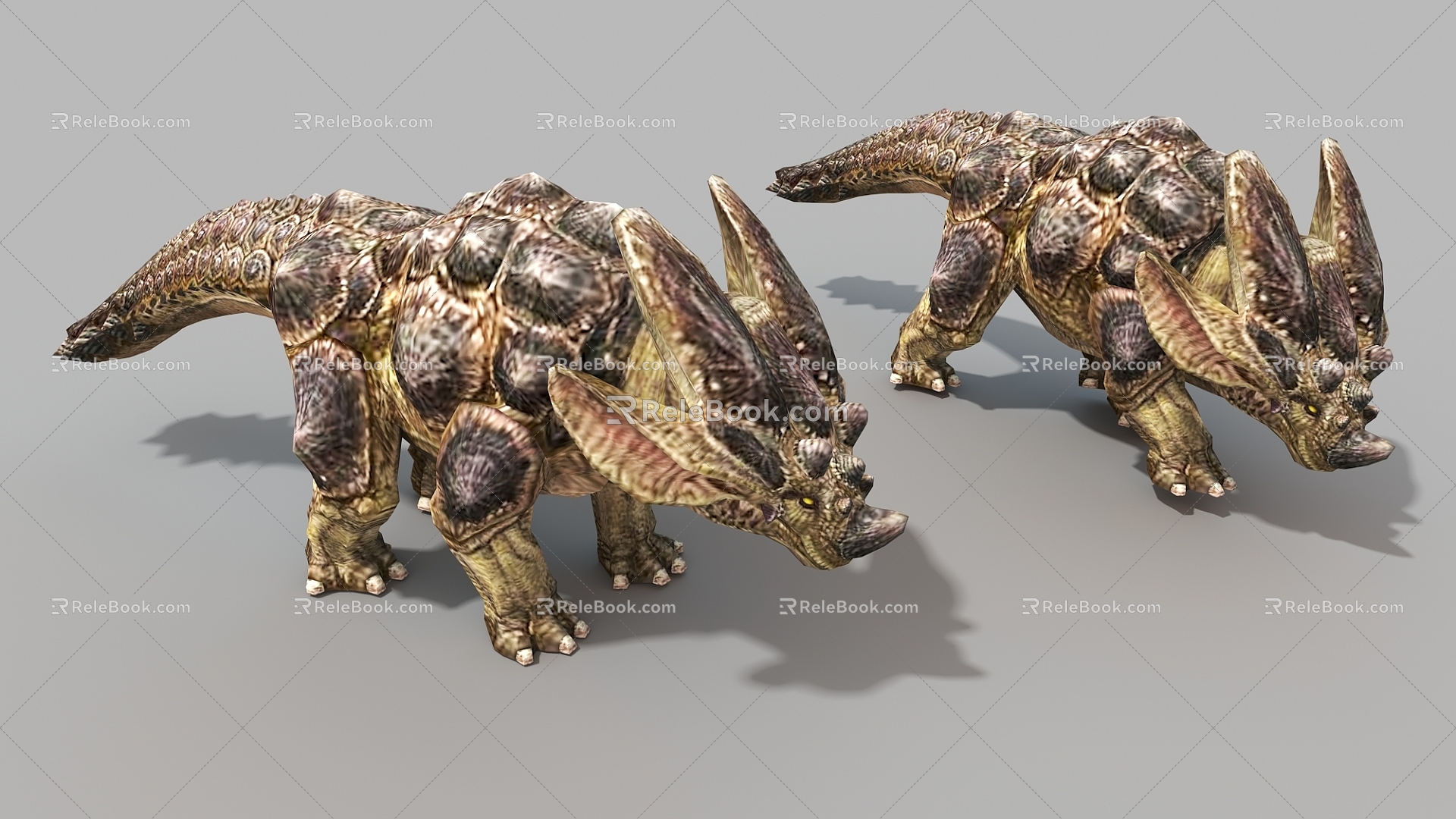 A dragon dragon beast crawling beast ancient monster game character virtual creature 3d model