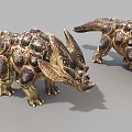 A dragon dragon beast crawling beast ancient monster game character virtual creature 3d model