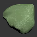 Green Textured Wood Stone in Natural Form with Rough Surface and Earthy Tone