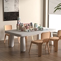 Modern children's table and chair combination 3d model