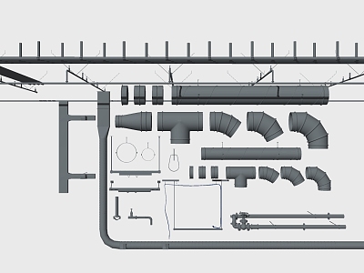 Industrial LOFT Duct Catering Duct Air Conditioning Duct model