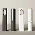 Four Sleek Modern Vertical Air Conditioner Fans in Black and White Design