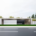 Modern Community Gate Current Community Gate Modern Demonstration Zone Gate 3d model