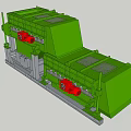 Green Heavy Duty Industrial Equipment With Robust Structure And Red Components