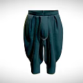 Dark Colored Loose Fit Harem Pants with Pleated Design and Comfortable Fit