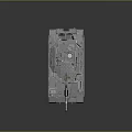 Modern Military Tank With Armored Body Tracks And Turret Design