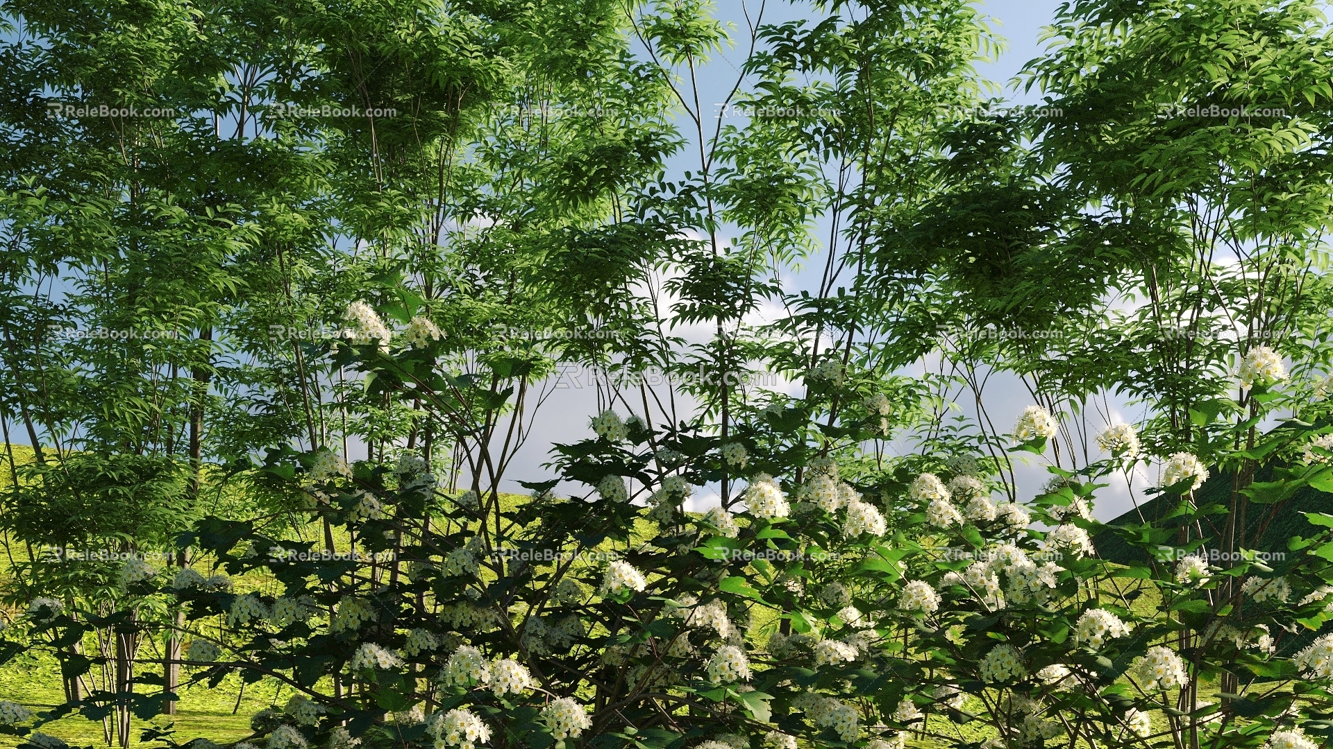 Modern Landscape Shrub Shrub Plant Combination Natural Landscape 3d model