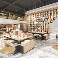 Industrial LOFT Bookstore 3d model