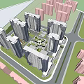 Modern High Rise Residential Complex Featuring Urban Layout And Green Surroundings