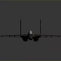 Black Fighter Jet Model With Red Star Symbols Sleek Design And Red Wing Tail Details