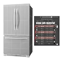 Black Double Door Refrigerator With Bottom Freezer Drawer And Multiple Color Options