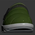 Green Quilted Leather Clogs with White Sole and Black Buckle Strap Comfortable Casual Footwear