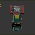 Professional Use Warning Device With Pink Frame Yellow Section Green Base And Digital Screen