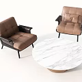 Sofa Coffee Table Single Person Sofa Casual Sofa Chair Reading Sofa Armrest Sofa 3d model