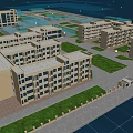 Modern School Campus Featuring Multiple Buildings Green Lawns And Walkways