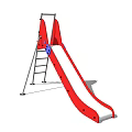 Modern slide children's slide 3d model