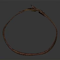 Brown Leather Belt With Metal Buckle And Stitched Design Details