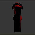 Red And Black Off Shoulder Dresses With Bow Accents For Elegant Style