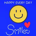 Cheerful Wall Decor With Yellow Smiley Face Red Heart And Happy Every Day Quote