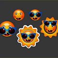 Expression package WeChat expression package cartoon expression cartoon face emoticon Yan text 3d model