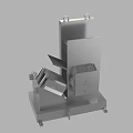 Stainless Steel Industrial Equipment With Stand Mounted Processing Unit And Feeding Chute