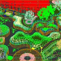 Elegant Residential Garden Landscape With Winding Paths Clear Water Lush Greenery And Vibrant Flower Beds