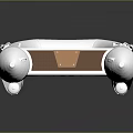 White Inflatable Yacht With Brown Interior Section And Reflective Surface