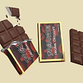 Original Chocolate Bar With Strawberry Design On Wrapper And Smooth Rich Texture 3d model